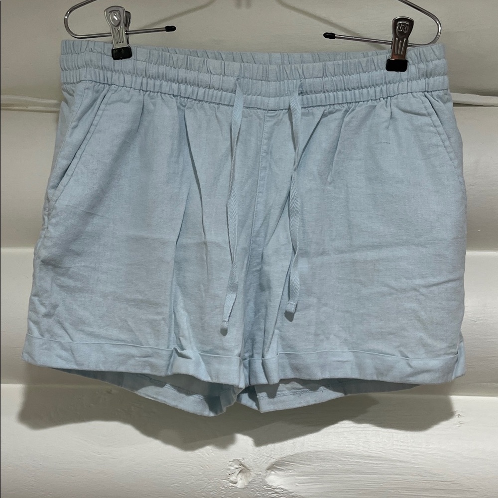 Old Navy Light Blue Drawstring Elastic Waist Shorts